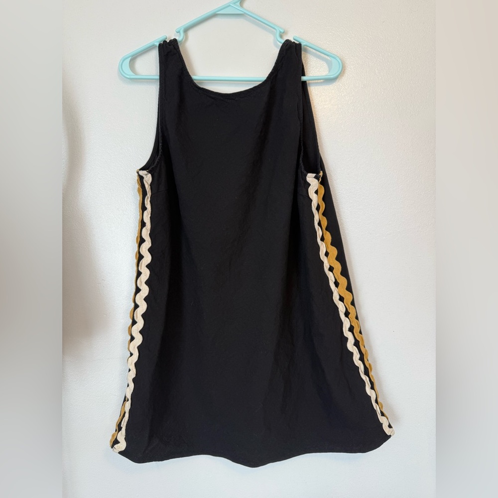Vici Black Sleeveless Dress with Brown and Beige Accents